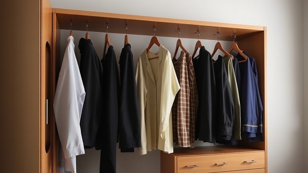 Offene Garderobe mit Haken und Regal